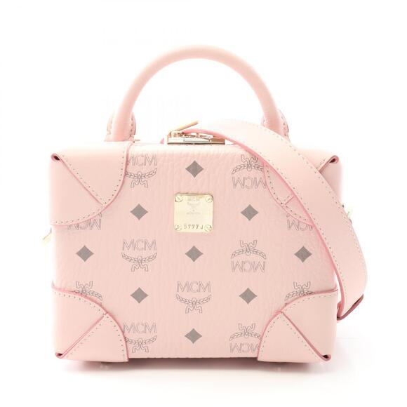 MCM Handbags - MCM Visetos Vanity Bag Handbag Leather Pink